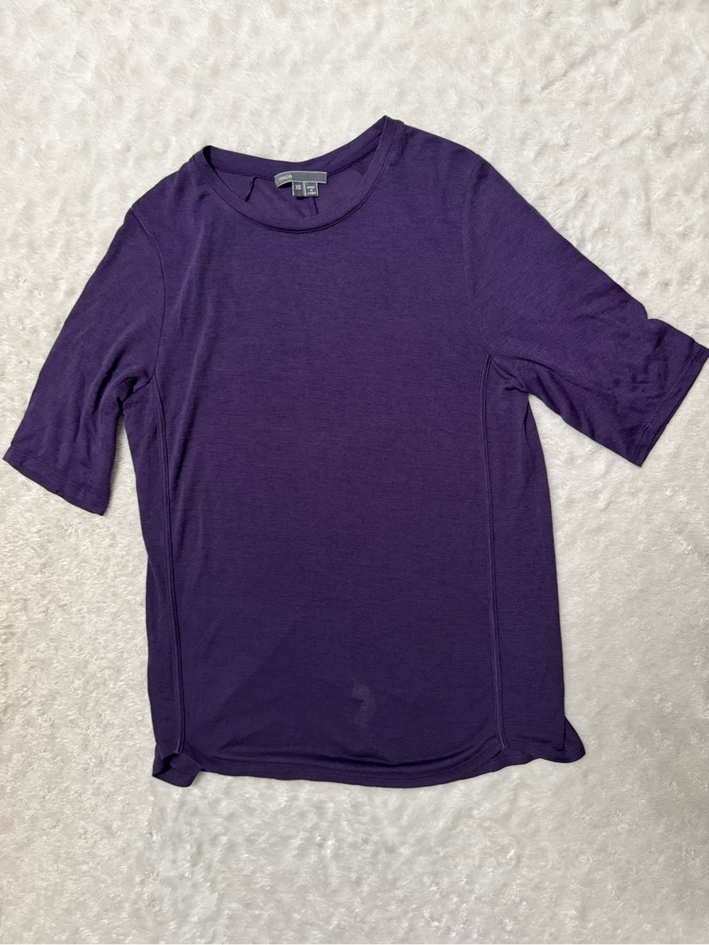 Vince Rib Trim Tee Rutabaga - Picture 2 of 14